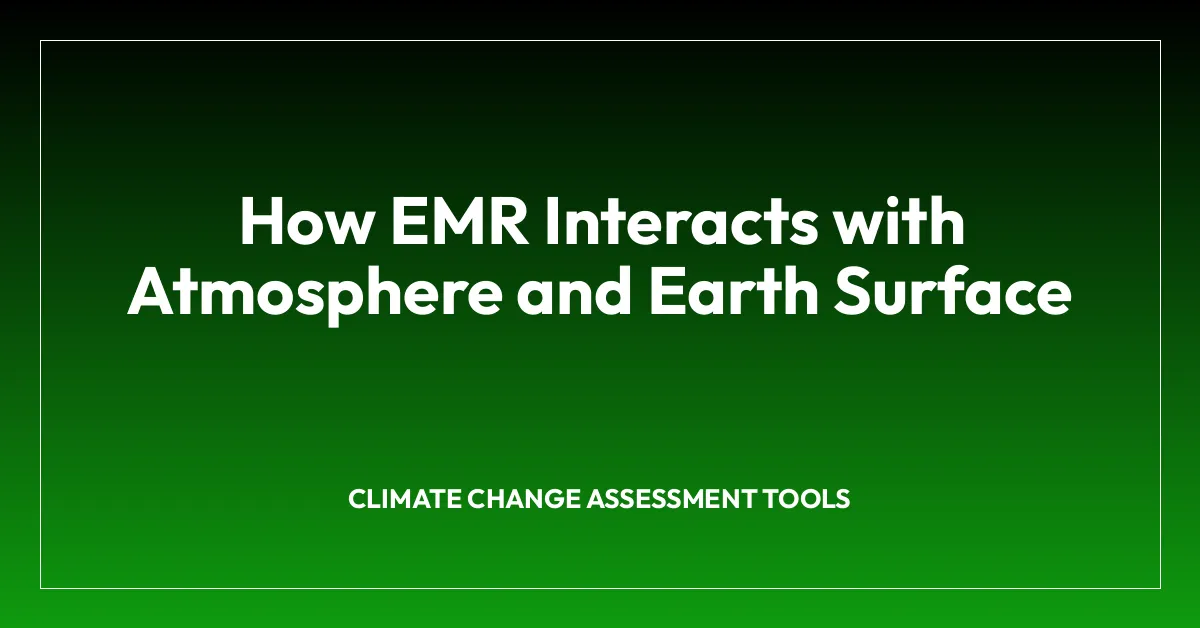 How EMR Interacts with Atmosphere and Earth Surface • Climate Change ...